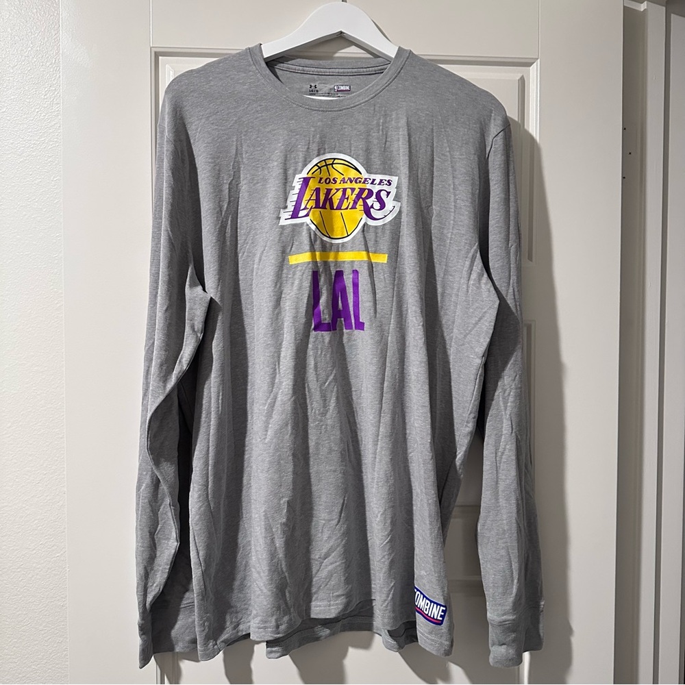 Los Angeles Lakers Gray Long Sleeve Shirt